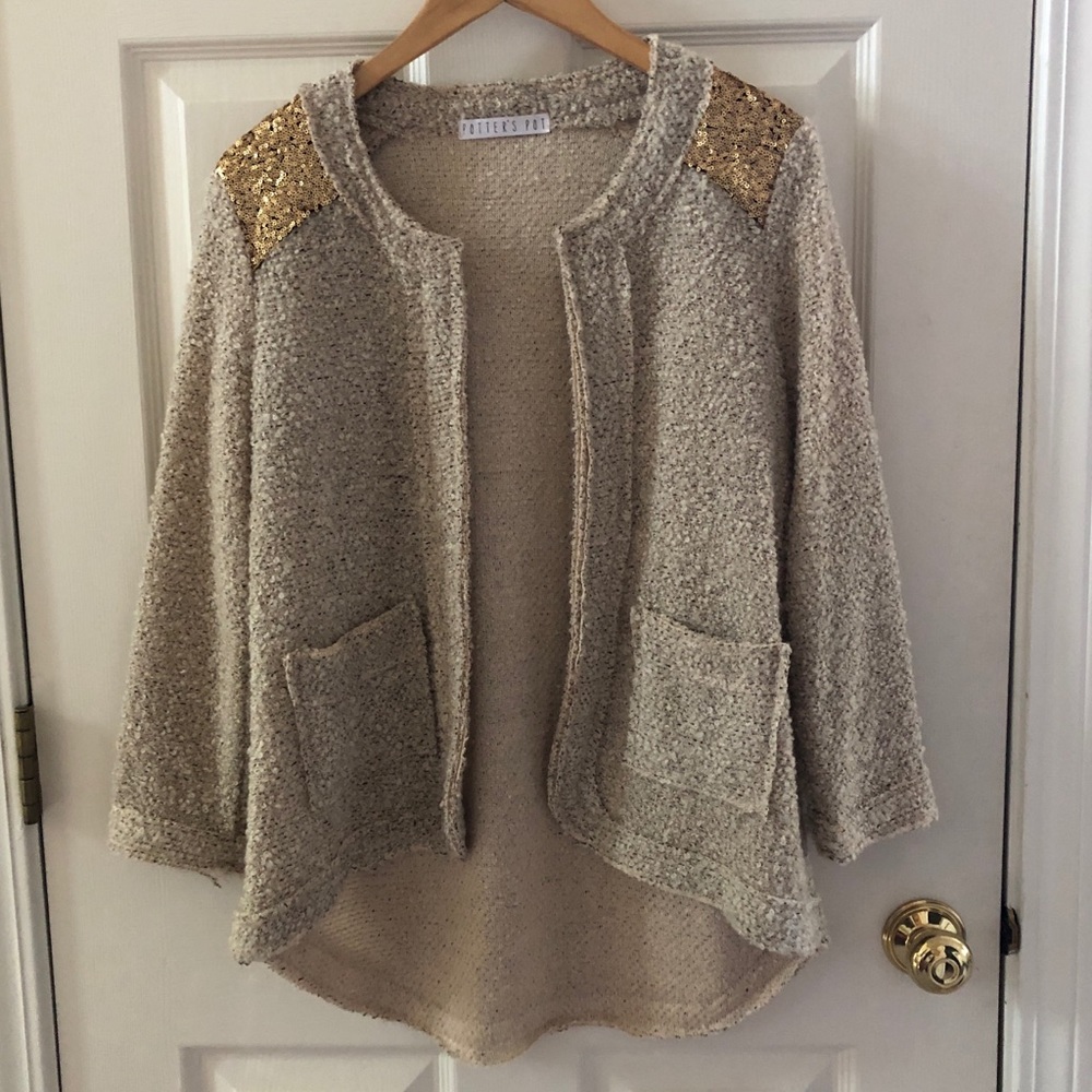 Potter's Pot Open Cardi Sweater Anthropologie
